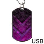 Purple Background Wallpaper Motif Design Dog Tag USB Flash (One Side) Front