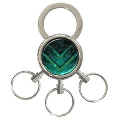 Green Background Wallpaper Motif Design 3-ring Key Chains by Amaryn4rt