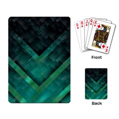 Green Background Wallpaper Motif Design Playing Card by Amaryn4rt