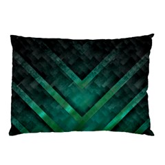 Green Background Wallpaper Motif Design Pillow Case by Amaryn4rt