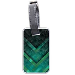 Green Background Wallpaper Motif Design Luggage Tags (one Side)  by Amaryn4rt