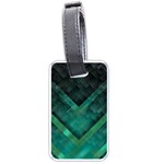 Green Background Wallpaper Motif Design Luggage Tags (One Side)  Front