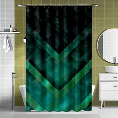 Green Background Wallpaper Motif Design Shower Curtain 48  X 72  (small)  by Amaryn4rt