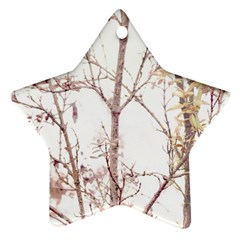 Textured Nature Print Ornament (star)