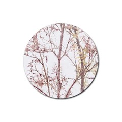 Textured Nature Print Rubber Coaster (round)  by dflcprints