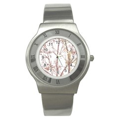 Textured Nature Print Stainless Steel Watch by dflcprints