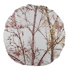 Textured Nature Print Large 18  Premium Flano Round Cushions by dflcprints