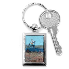 Goats On A Pickup Truck Key Chains (rectangle)  by digitaldivadesigns