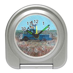 Goats On A Pickup Truck Travel Alarm Clocks by digitaldivadesigns