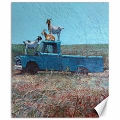 Goats On A Pickup Truck Canvas 8  X 10  by digitaldivadesigns