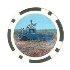 Goats On A Pickup Truck Poker Chip Card Guard (10 Pack) by digitaldivadesigns