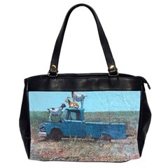 Goats On A Pickup Truck Office Handbags (2 Sides)  by digitaldivadesigns