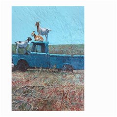 Goats On A Pickup Truck Small Garden Flag (two Sides) by digitaldivadesigns