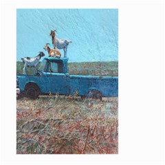 Goats On A Pickup Truck Large Garden Flag (two Sides) by digitaldivadesigns