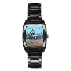 Goats On A Pickup Truck Stainless Steel Barrel Watch by digitaldivadesigns