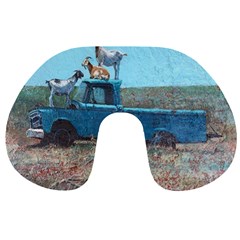 Goats On A Pickup Truck Travel Neck Pillows by digitaldivadesigns