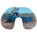 Goats on a Pickup Truck Travel Neck Pillows Back