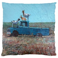 Goats On A Pickup Truck Standard Flano Cushion Case (one Side) by digitaldivadesigns