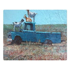 Goats On A Pickup Truck Double Sided Flano Blanket (large)  by digitaldivadesigns