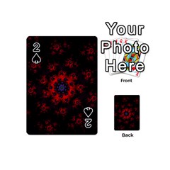 Fractal Abstract Blossom Bloom Red Playing Cards 54 (mini)  by Amaryn4rt