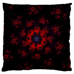 Fractal Abstract Blossom Bloom Red Large Cushion Case (one Side) by Amaryn4rt