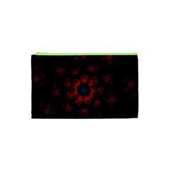 Fractal Abstract Blossom Bloom Red Cosmetic Bag (xs) by Amaryn4rt