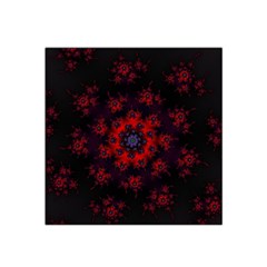 Fractal Abstract Blossom Bloom Red Satin Bandana Scarf by Amaryn4rt