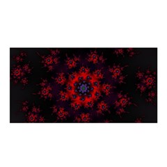 Fractal Abstract Blossom Bloom Red Satin Wrap by Amaryn4rt