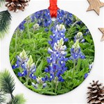 Blue Bonnets Round Ornament (Two Sides) Front