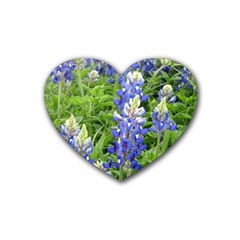 Blue Bonnets Rubber Coaster (heart) 