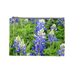 Blue Bonnets Cosmetic Bag (large) 