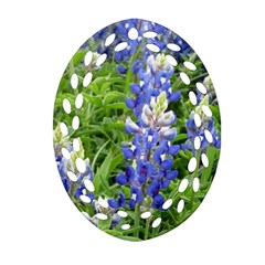 Blue Bonnets Ornament (oval Filigree)