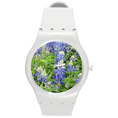 Blue Bonnets Round Plastic Sport Watch (m)