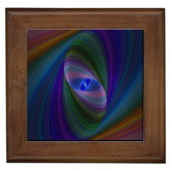 Ellipse Fractal Computer Generated Framed Tiles by Amaryn4rt