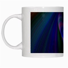 Ellipse Fractal Computer Generated White Mugs by Amaryn4rt