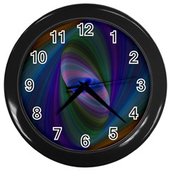 Ellipse Fractal Computer Generated Wall Clocks (black) by Amaryn4rt