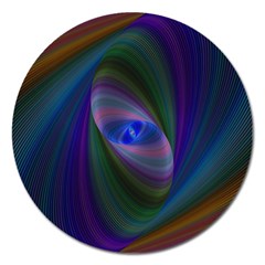 Ellipse Fractal Computer Generated Magnet 5  (round) by Amaryn4rt