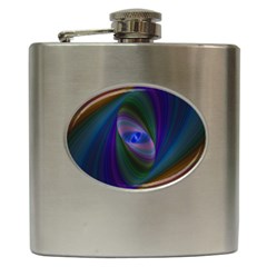 Ellipse Fractal Computer Generated Hip Flask (6 Oz) by Amaryn4rt