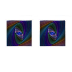 Ellipse Fractal Computer Generated Cufflinks (square) by Amaryn4rt