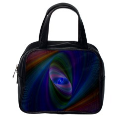 Ellipse Fractal Computer Generated Classic Handbags (one Side) by Amaryn4rt