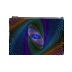 Ellipse Fractal Computer Generated Cosmetic Bag (large)  by Amaryn4rt