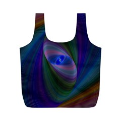 Ellipse Fractal Computer Generated Full Print Recycle Bags (m)  by Amaryn4rt