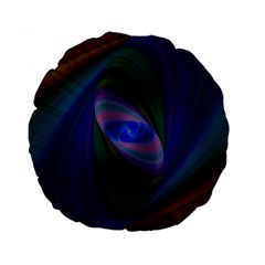 Ellipse Fractal Computer Generated Standard 15  Premium Flano Round Cushions by Amaryn4rt