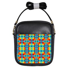 Pop Art Abstract Design Pattern Girls Sling Bags by Amaryn4rt