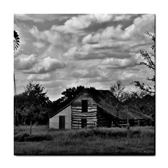 Farm House In Black And White ! Tile Coaster by CreatedByMeVictoriaB