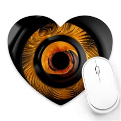 Fractal Mathematics Abstract Heart Mousepads by Amaryn4rt