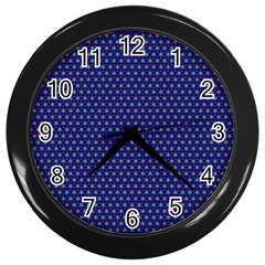 Fractal Art Honeycomb Mathematics Wall Clocks (black) by Amaryn4rt