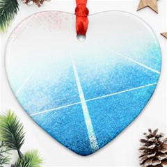 Court Sport Blue Red White Ornament (heart) by Amaryn4rt