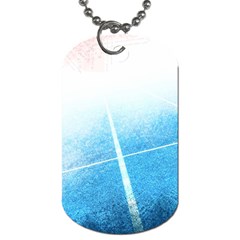 Court Sport Blue Red White Dog Tag (one Side) by Amaryn4rt