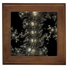 Fractal Math Geometry Backdrop Framed Tiles by Amaryn4rt